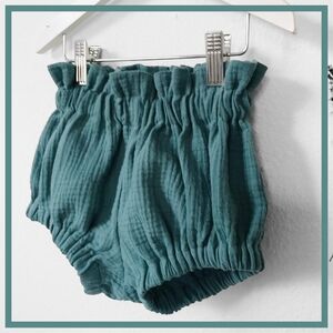 Baby Boy Girl High Waist Green Bubble Bloomer Cotton Shorts Bottom Diaper Cover